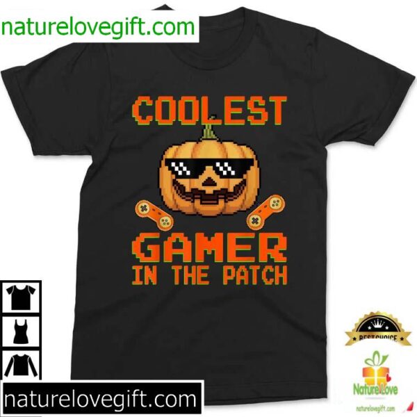 Gamer Pumpkin T-Shirt Halloween Coolest In The Patch