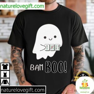 Ghost Halloween Mahjong T-Shirt Cute Bamboo Design