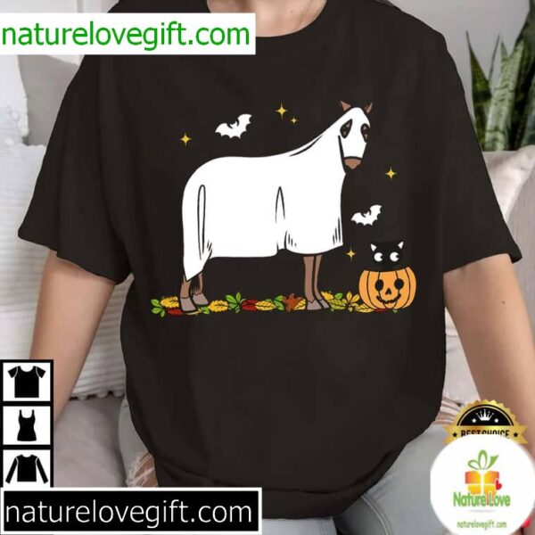 Ghost Horse Cowboy Halloween T-Shirt Costume