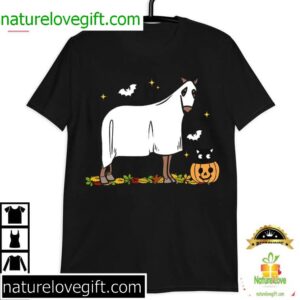 Ghost Horse Costume Cowboy Halloween T Shirt 3