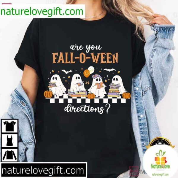 Ghost Teacher Halloween Funny T-Shirt Fall O Ween Directions