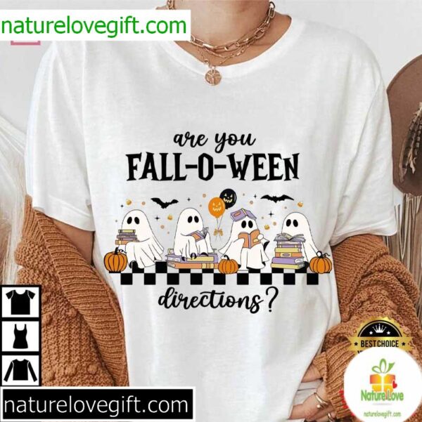 Ghost Teacher Halloween Funny T-Shirt Fall O Ween Directions
