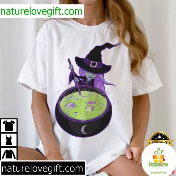 Halloween Fizzy Witch T-Shirt for Women and Men