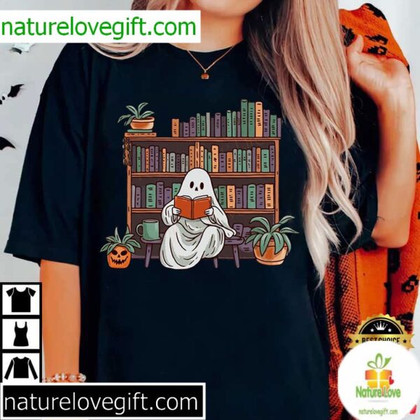 Halloween Ghost Book Reading T-Shirt