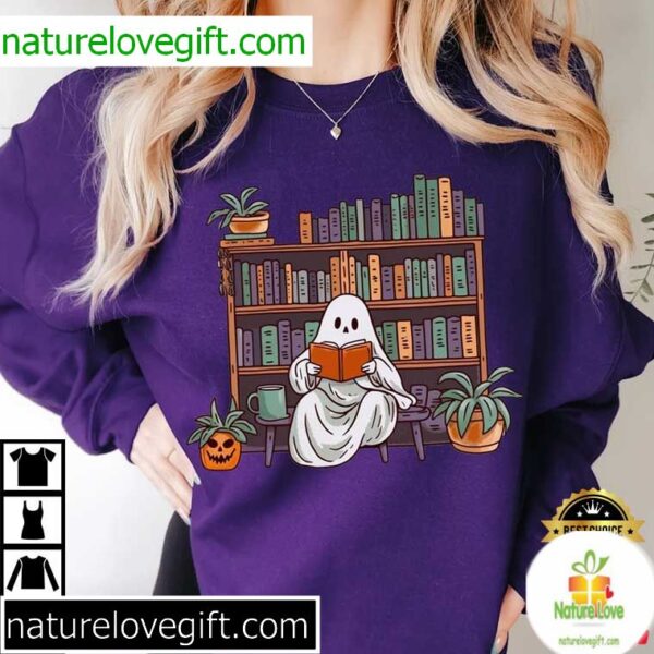 Halloween Ghost Book Reading T-Shirt