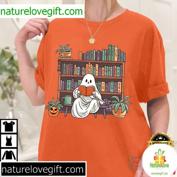 Halloween Ghost Book Reading T-Shirt
