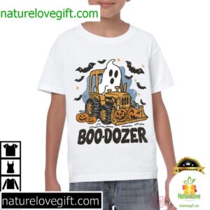 Halloween Ghost T-Shirt Boo Dozer Retro Spooky Tee