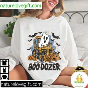 Boo Dozer Halloween Ghost Retro Spooky T Shirt (4)