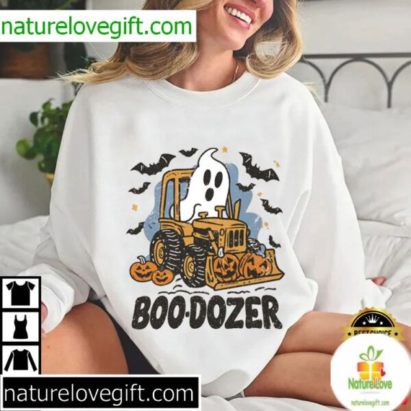 Halloween Ghost T-Shirt Boo Dozer Retro Spooky Tee