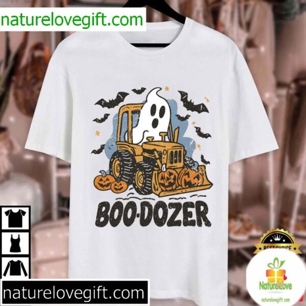 Halloween Ghost T-Shirt Boo Dozer Retro Spooky Tee