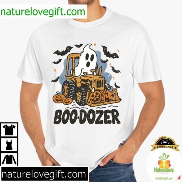 Halloween Ghost T-Shirt Boo Dozer Retro Spooky Tee
