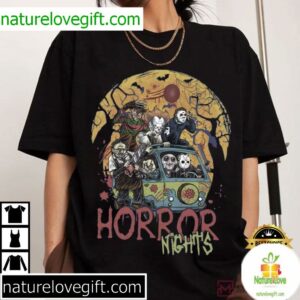 Halloween Horror Nights 2025 Horror Characters Trick Or Treat T Shirt (4)