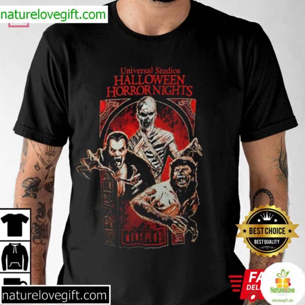 Halloween Horror Nights 2025 Universal Monsters T-Shirt by Mazeshirt