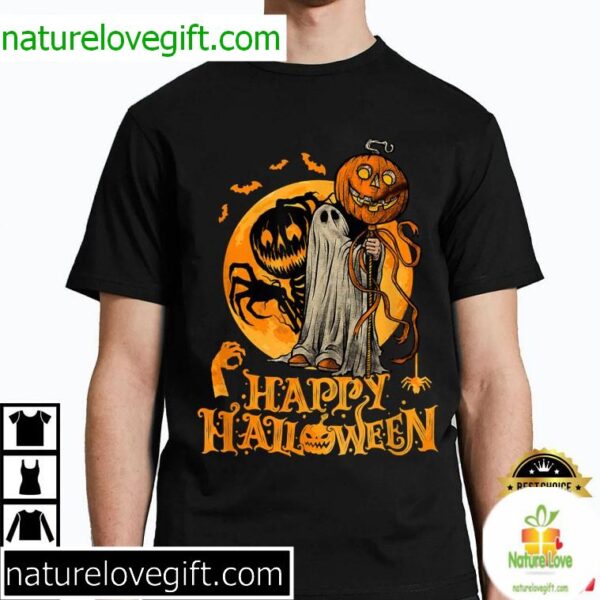 Halloween Pumpkin Ghost T-Shirt by Mazeshirt