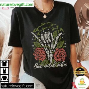 Halloween T-Shirt Bad Witch Vibes Spooky Tee
