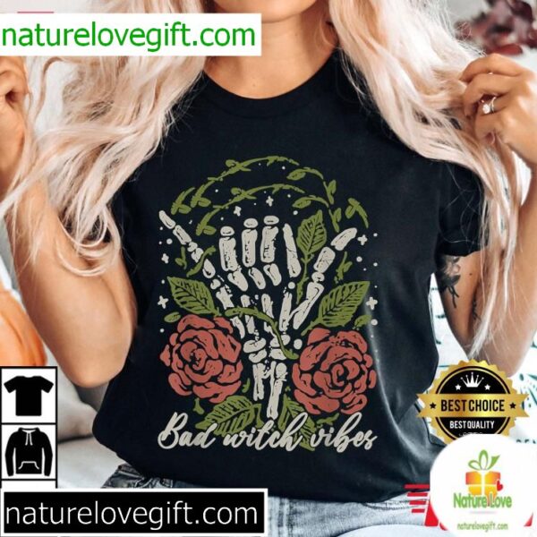 Halloween T-Shirt Bad Witch Vibes Spooky Tee