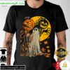 Halloween T-Shirt Cute Pumpkin Ghost Autumn Leaves Design