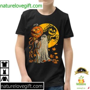 Cute Halloween Pumpkin Ghost Autumn Leaves Best T Shirt 3