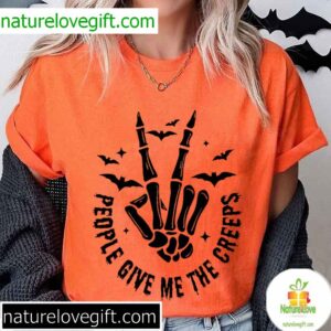 Halloween People Give Me The Creeps T Shirt 1