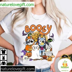 Booey Halloween Spooky Cartoon Witchy Bats T Shirt (4)