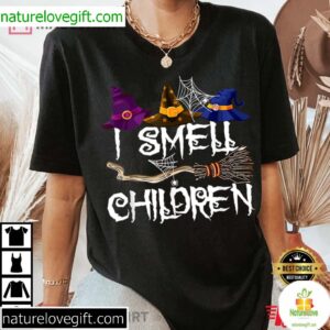 Funny Witches Halloween I Smell Children Best T Shirt 3