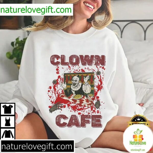 Horror Clown Cafe Scary Halloween T-Shirt Creepy Circus