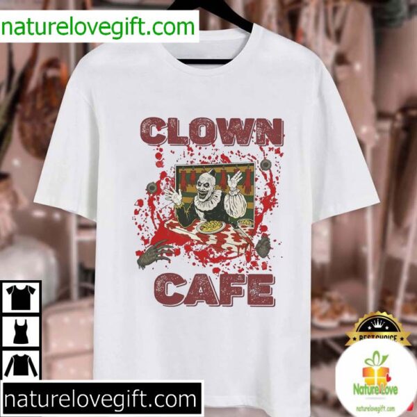 Horror Clown Cafe Scary Halloween T-Shirt Creepy Circus