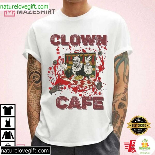 Horror Clown Cafe Scary Halloween T-Shirt Creepy Circus