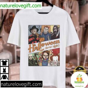 Halloween Horror Nights Characters Horror Movie 2025 T Shirt (1)