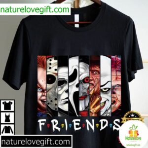Horror Movie Friends Halloween T-Shirt 3 Friends Horror Movie Characters Halloween T Shirt (2)