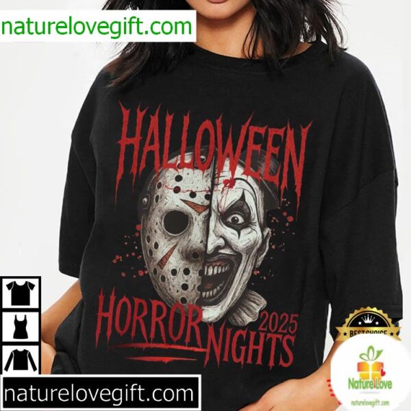 Horror Movie T-Shirt Halloween Horror Nights 2025 Spooky Killer Tee
