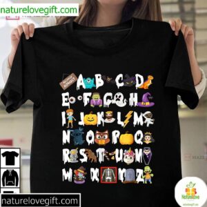 Alphabet Kindergarten Teacher Halloween Best T Shirt 4