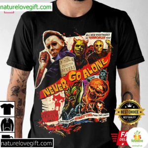 Halloween Universal 2022 Never Go Alone Michael Myers T Shirt 1