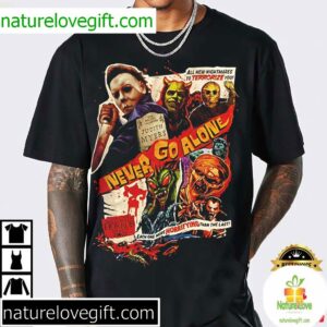 Halloween Universal 2022 Never Go Alone Michael Myers T Shirt 4