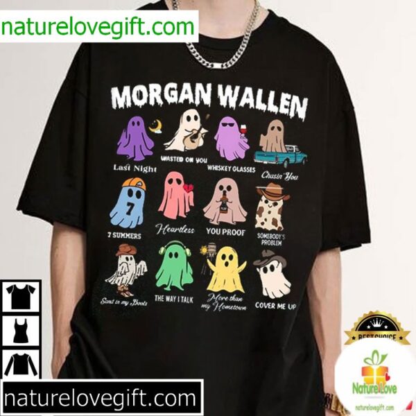 Morgan Wallen Ghost Halloween T-Shirt Music Tee