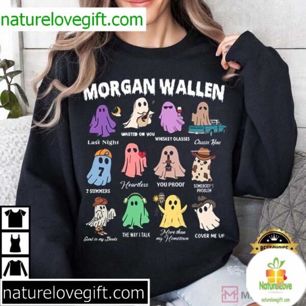 Morgan Wallen Ghost Halloween T-Shirt Music Tee