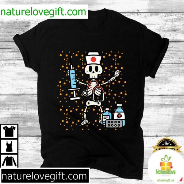 Orthopedic Nurse Halloween Skeleton Scrub Top T-Shirt