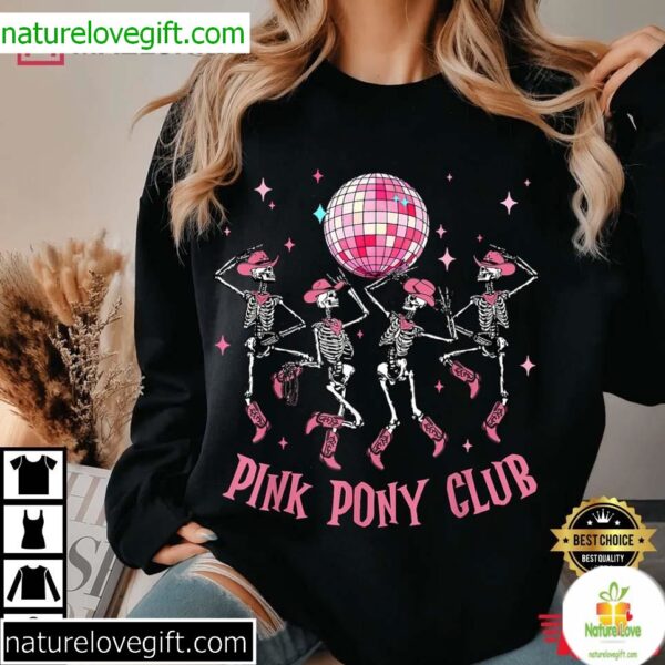 Pink Pony Club Cowgirl Halloween Skeleton Western Birthday Tee