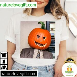 Pumpkin Head Halloween T-Shirt Dwight The Office Best Design