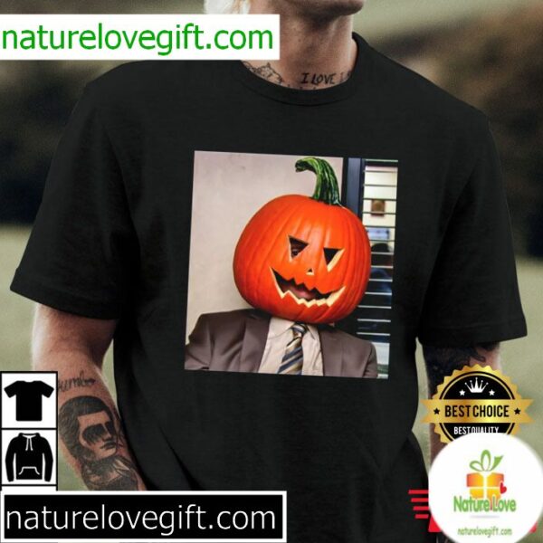 Pumpkin Head Halloween T-Shirt Dwight The Office Best Design