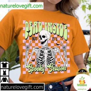 Dead Inside Spooky Season Funny T Shirt 3