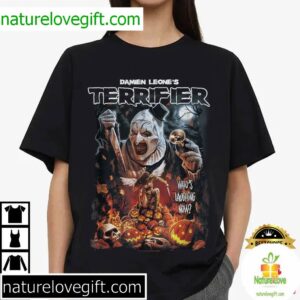 Damien Leone Terrifier Art Clown Halloween Horror Movie T Shirt (4)