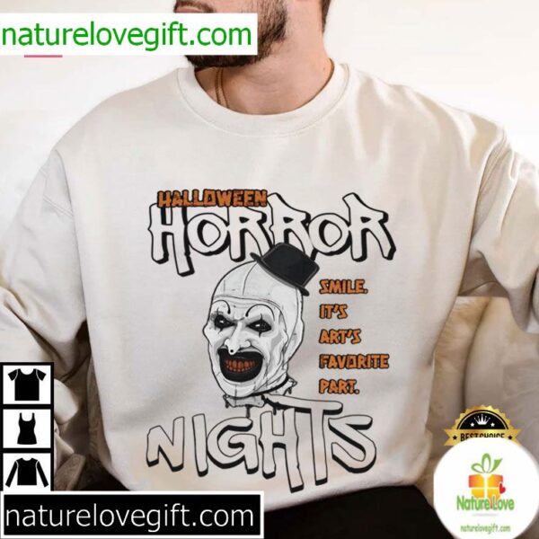 Terrifier Clown Halloween Horror Nights Scary Movie T-Shirt
