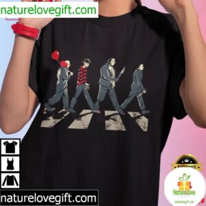 Vintage Horror Movies T-Shirt Abbey Road Characters