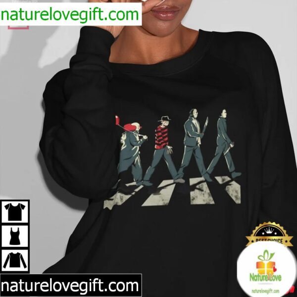 Vintage Horror Movies T-Shirt Abbey Road Characters