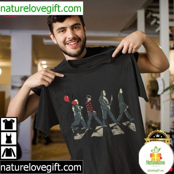 Vintage Horror Movies T-Shirt Abbey Road Characters