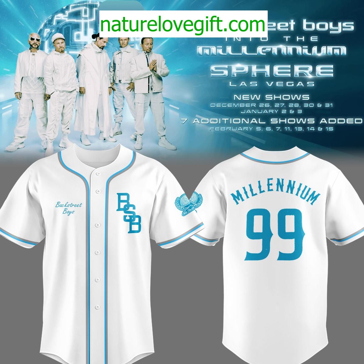 Backstreet Boys Millennium White Jersey Into The 2000s Tour Backstreet Boys Millennium White Jersey Into The 2000s Tour