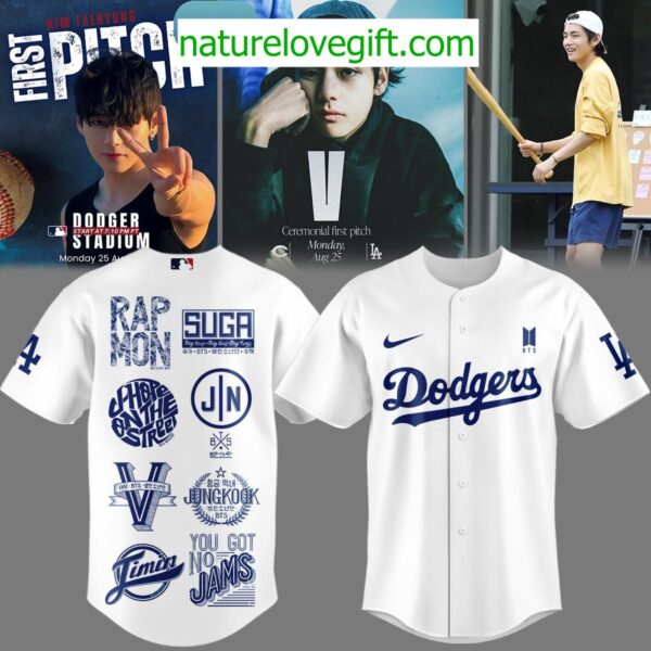 BTS Army Dodgers 2025 Jersey Los Angeles Baseball Shirt