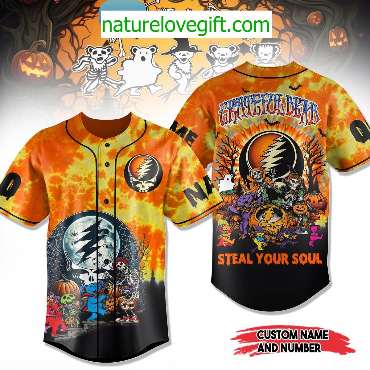 Grateful Dead Halloween Jersey Steal Your Soul Party Shirt Grateful Dead Halloween Jersey Steal Your Soul Party Shirt