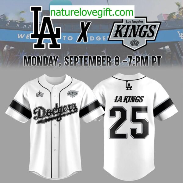 Los Angeles Dodgers Kings 2025 Jersey MLB NHL Fan Gear
